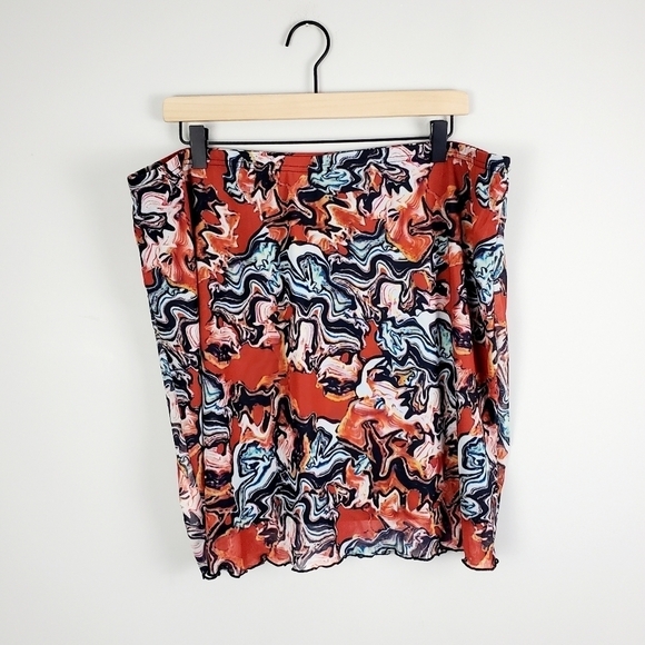 Shein Abstract Mini Skirt 4XL - Picture 1 of 5